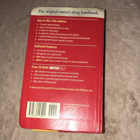 LWW 25th Anniversary edition Nursing 2005 drug handbook with CD-ROM 💕 - Picture 2 of 7
